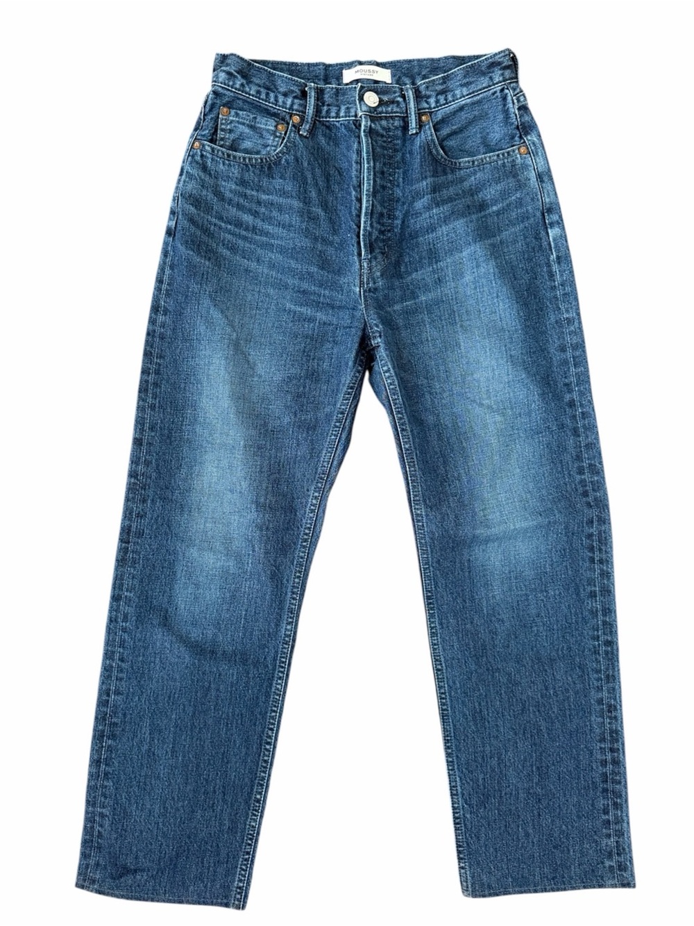 Moussy Vintage High Rise Straight Leg Dark Wash Jeans Size 26